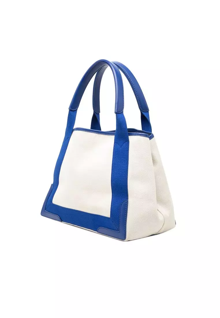 Balenciaga Pre-Loved Balenciaga Canvas Navy Cabas S Tote 2026