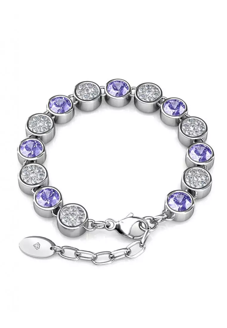 Myriad Birth Stone Bracelet June Alexandrite - Gelang Crystal Swarovski by Her Jewellery
