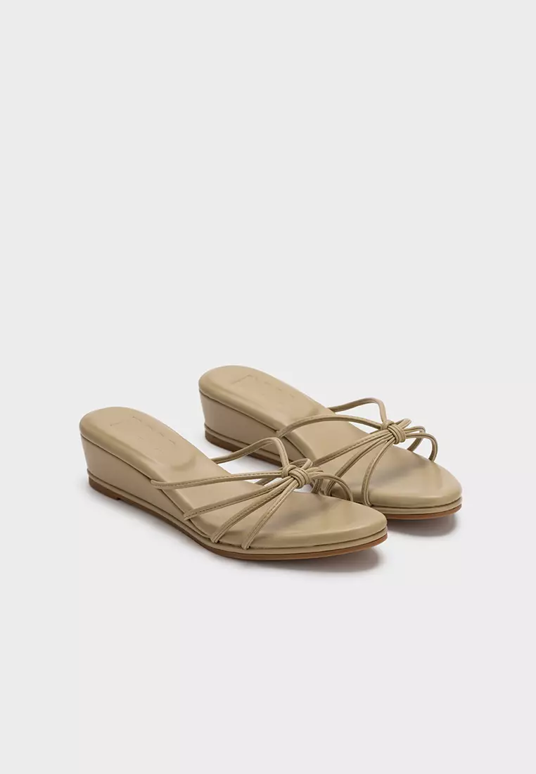 KNOTTED CLOUDFOAM LOW WEDGE HEEL