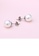 Glamorousky white Simple and Fashion Geometric 8mm Imitation Pearl 316L Stainless Steel Stud Earrings 65351ACC58E3C1GS_3