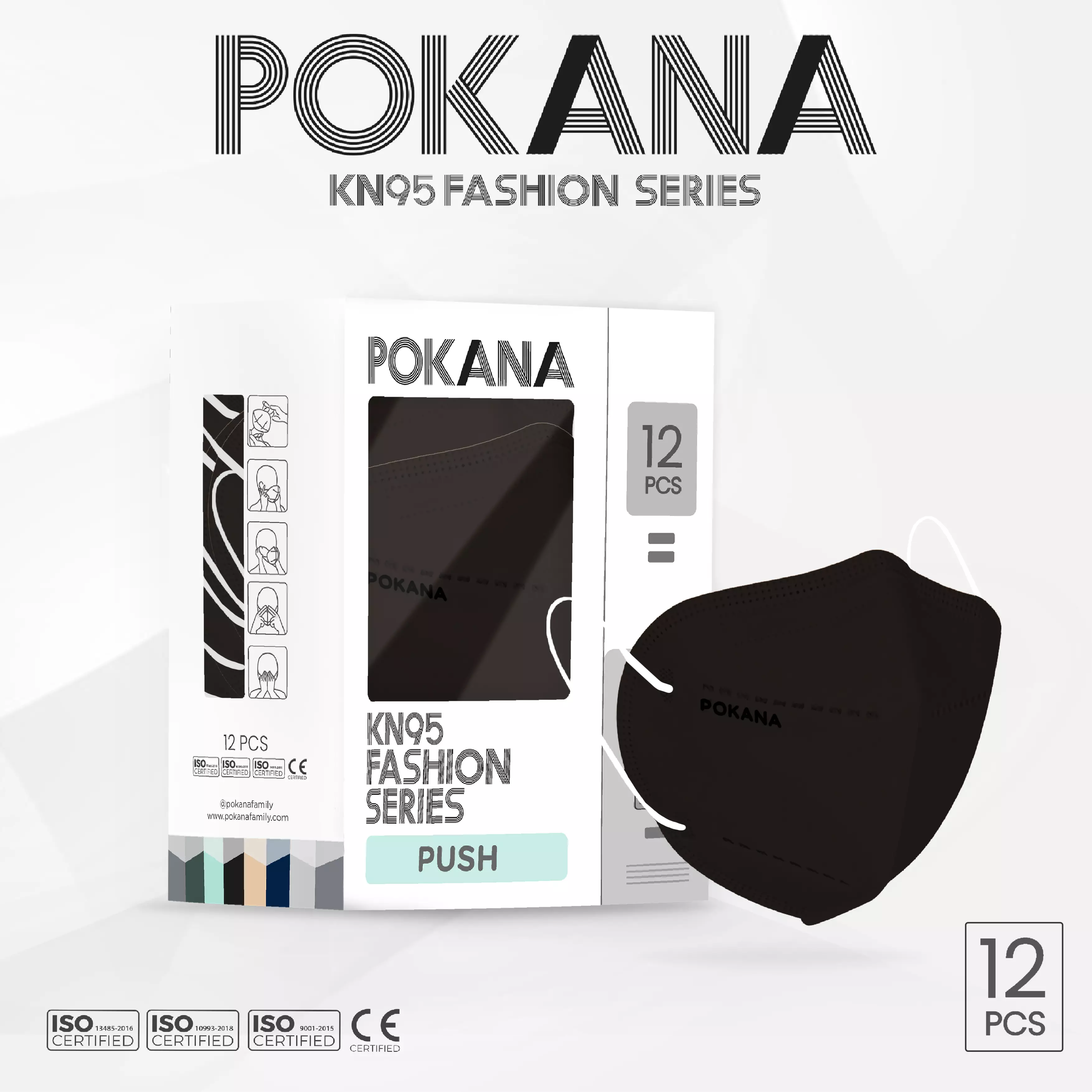 Jual Pokana POKANA KN95 6ply FASHION SERIES Earloop Surgical Face Mask