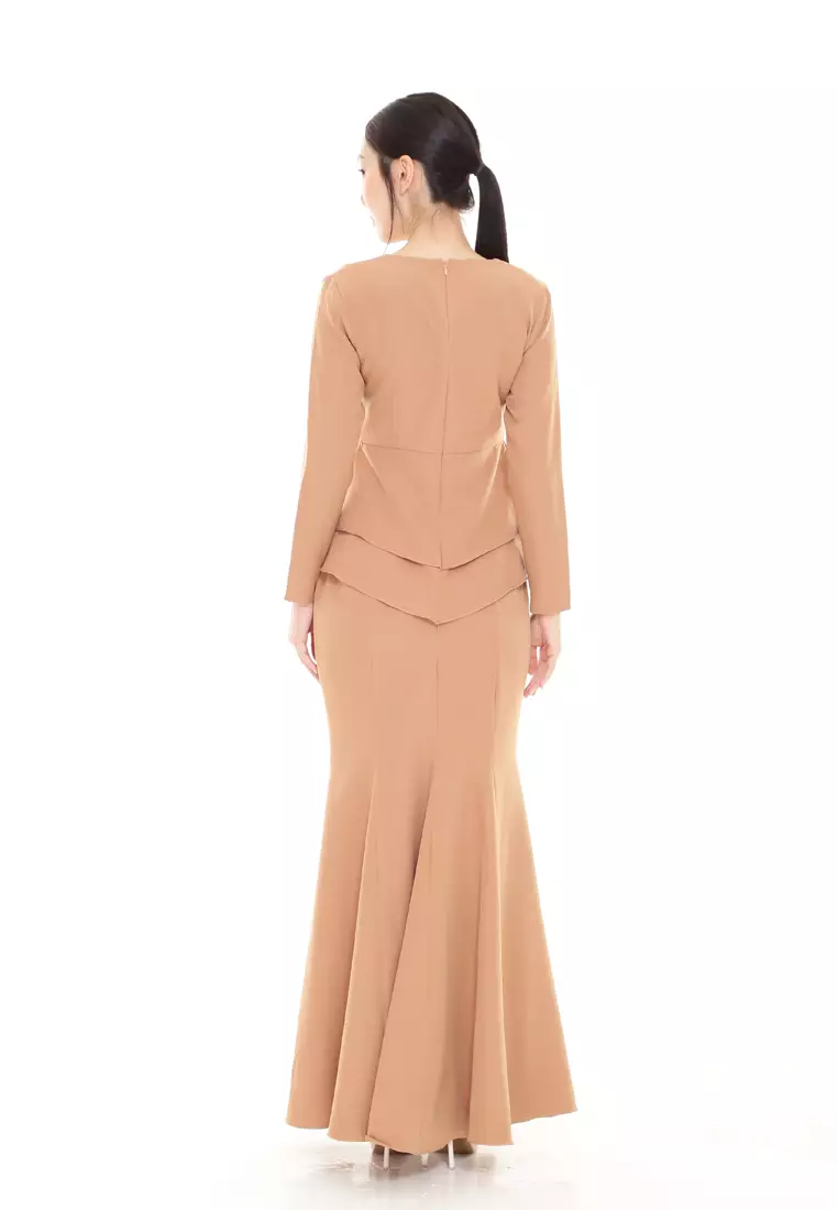 Serena Kurung Modern in Mustard Brown