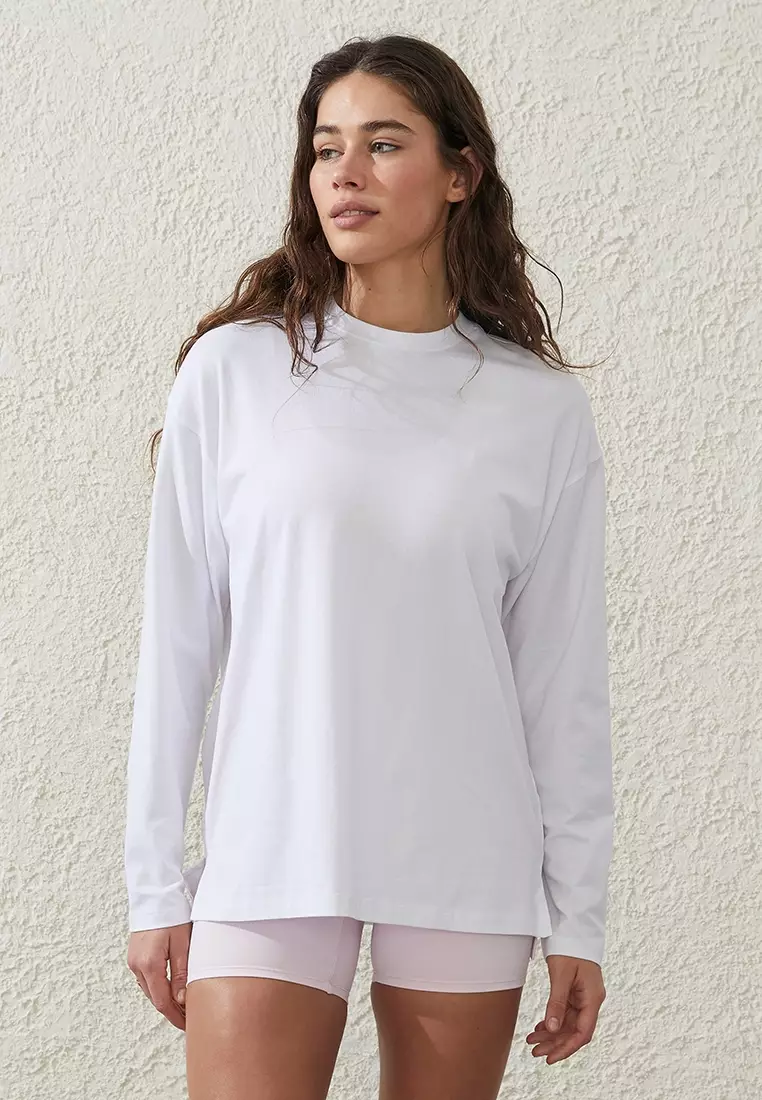 White long sleeve outlet active top