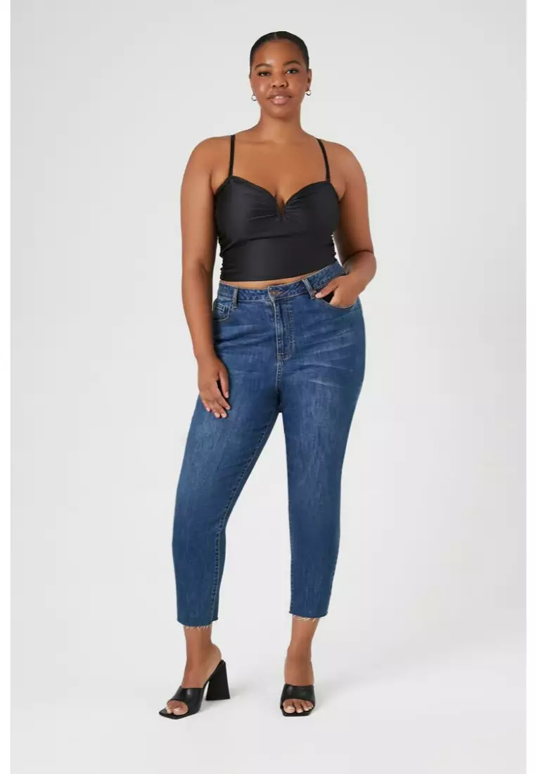 Buy FOREVER 21 Plus Size Sweetheart Cropped Bustier Top 2024