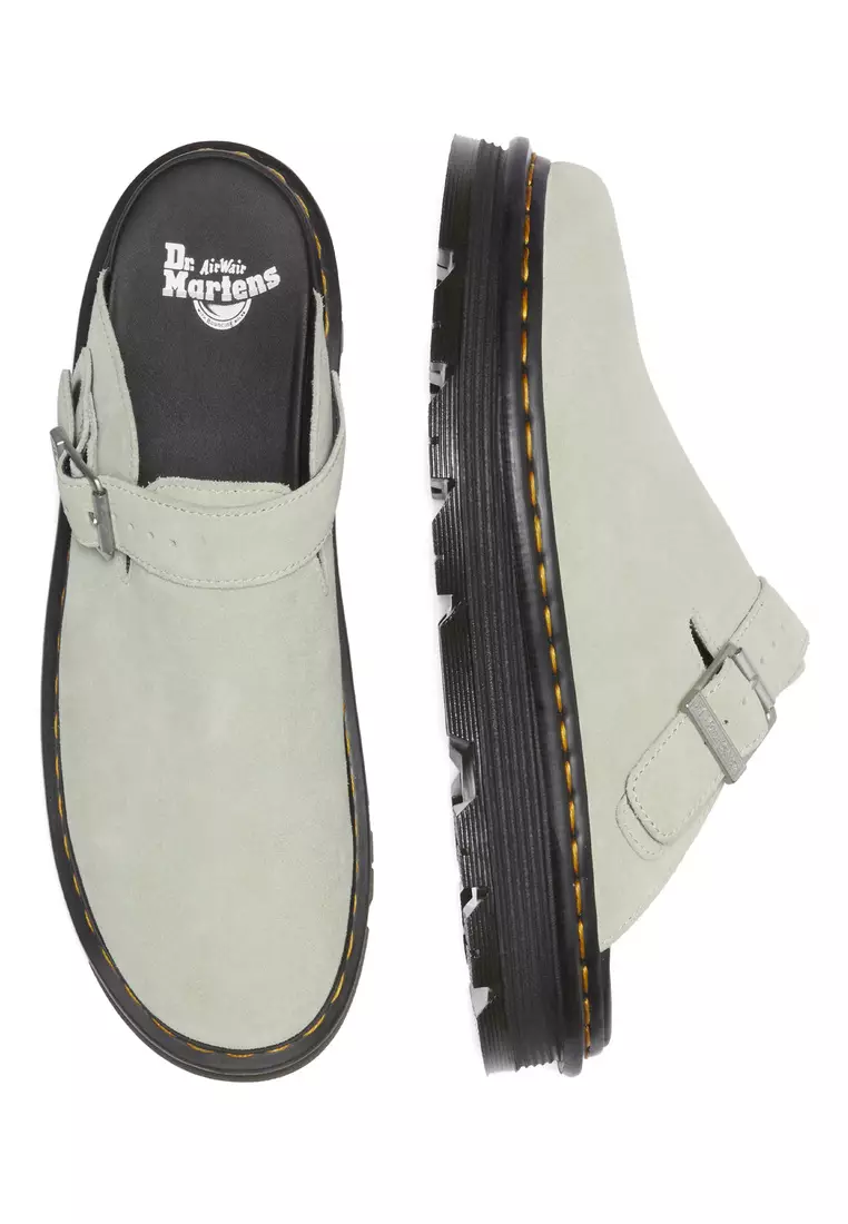 Dr Martens★ZEBZAG SUEDE ミュール★厚底★兼用★SAGE GREEN Zebzag Suede Casual Slingback Platform Mules in Sage Green