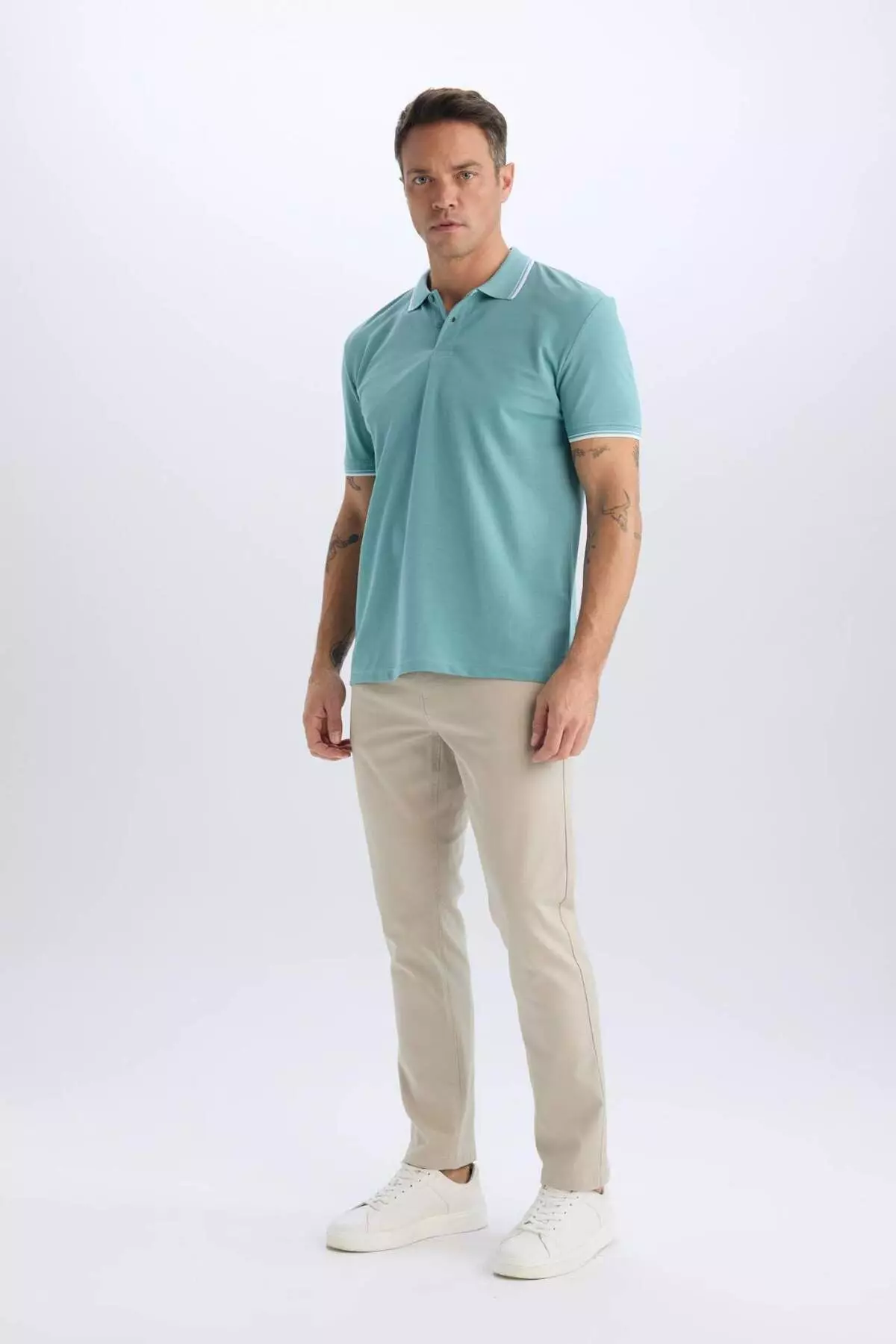 Slim Fit Slim Fit Skinny Leg Chino Canvas Trousers C2401Ax25Sp