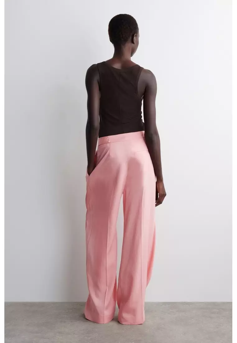 FLUID WRAP-FRONT TROUSERS