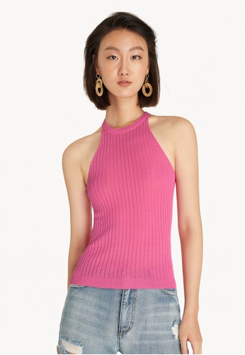 Wallpaper Shop Pomelo Ribbed Halter Top Pink Online On Zalora Philippines For Android