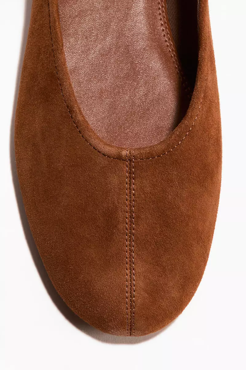 Suede ballet flats