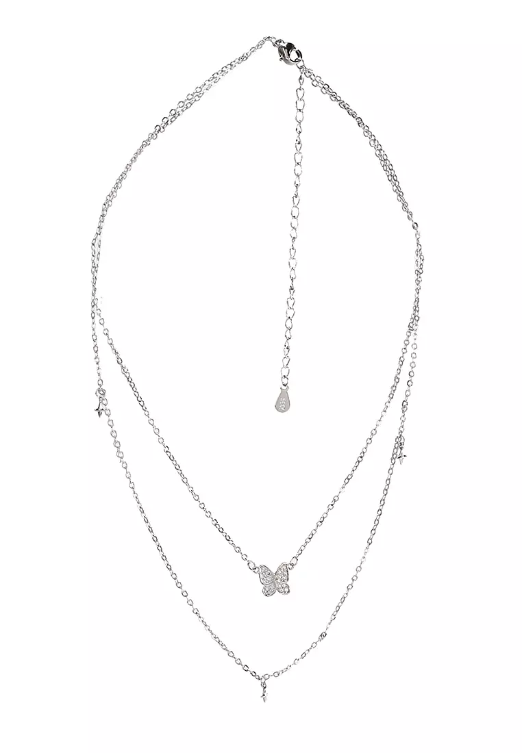 Papillon Layered Charm Necklace