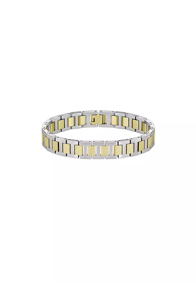 METROPOLE Unisex Necklace STAINLESS STEEL & IONIC PLATED THIN GOLD STEEL Strap - Dial 2040556