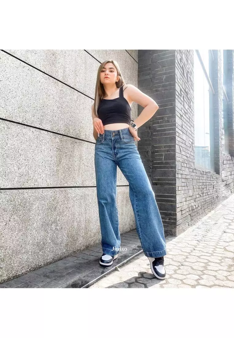 Highwaist Baggy Jeans 500 GET LOW