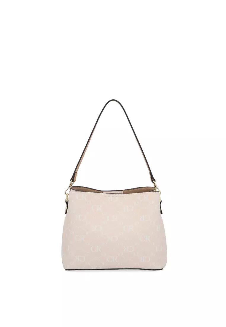 CR Monogram in Cream Shoulder Bag - Beige