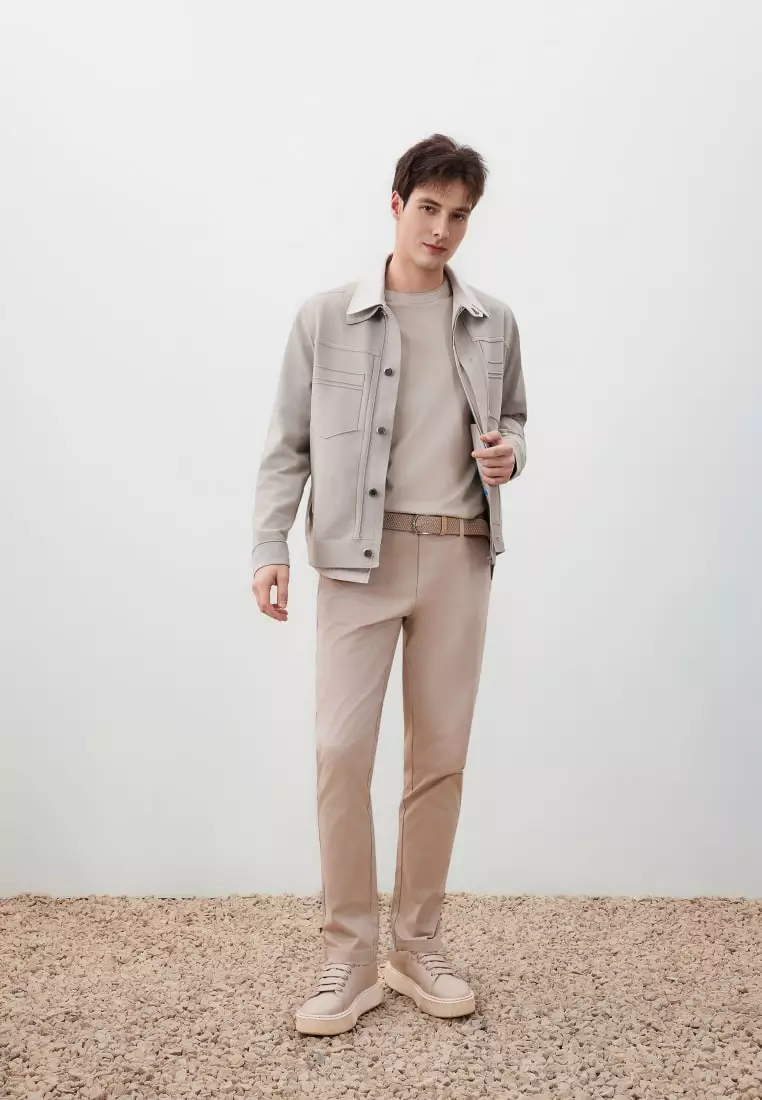 G2000 Mercerized Cotton Jersey High Crew Neck Regular Fit Tee