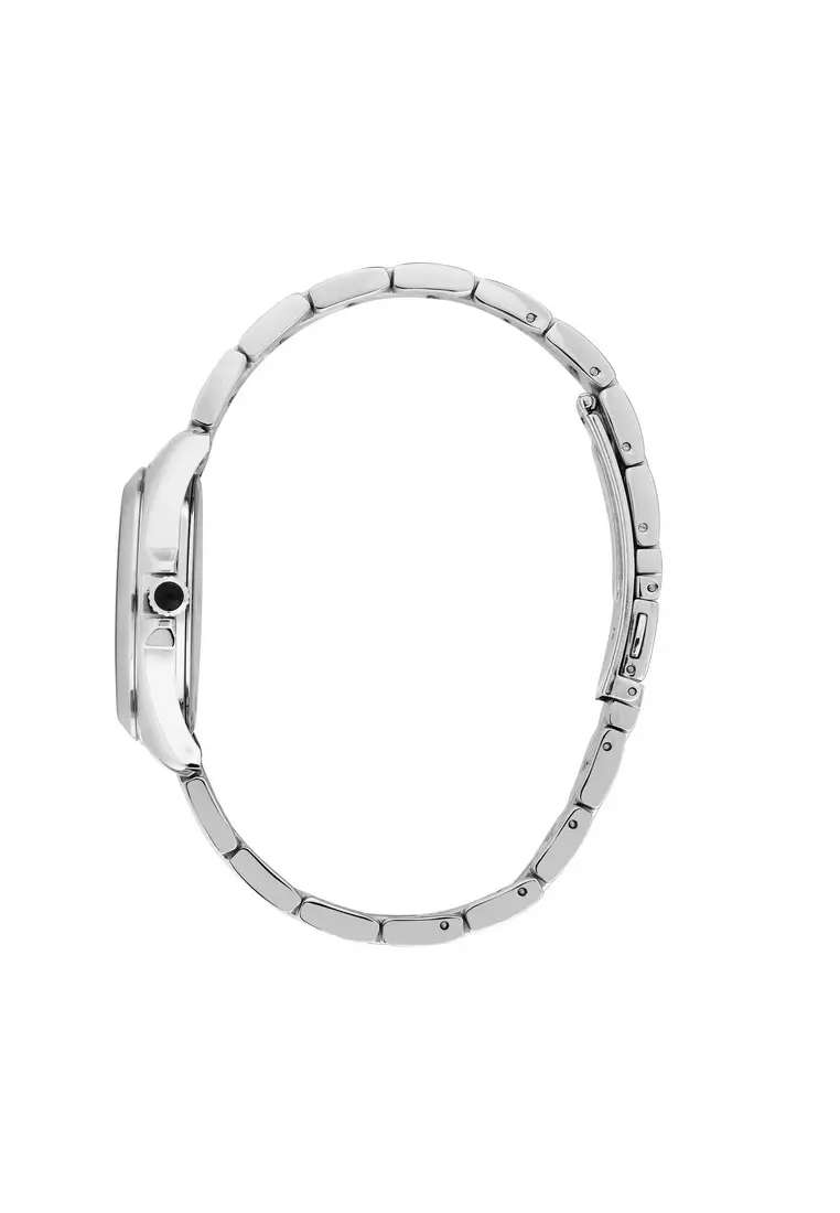 【2 Years Warranty】KARL LAGERFELD 35mm Women's Silver Essential Quartz Watch R0553101508