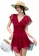 A-IN GIRLS red Sexy Gauze Open Back One-Piece Swimsuit 241F6USB14410EGS_1