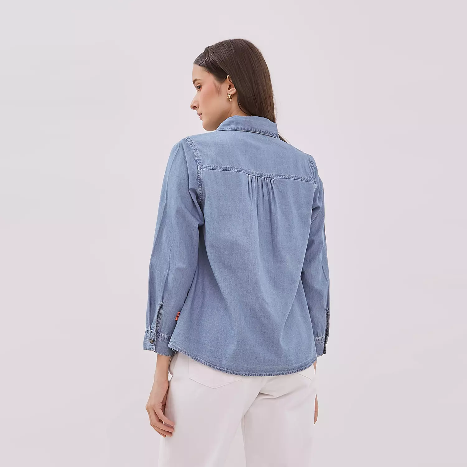 DUST Kemeja Denim Avery Light Blue  (D.116441)