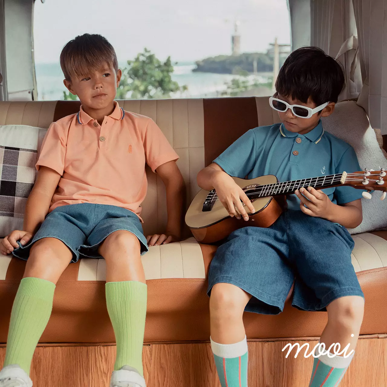 Mooi Celana Jeans Anak Evan Denim Short - Light Blue