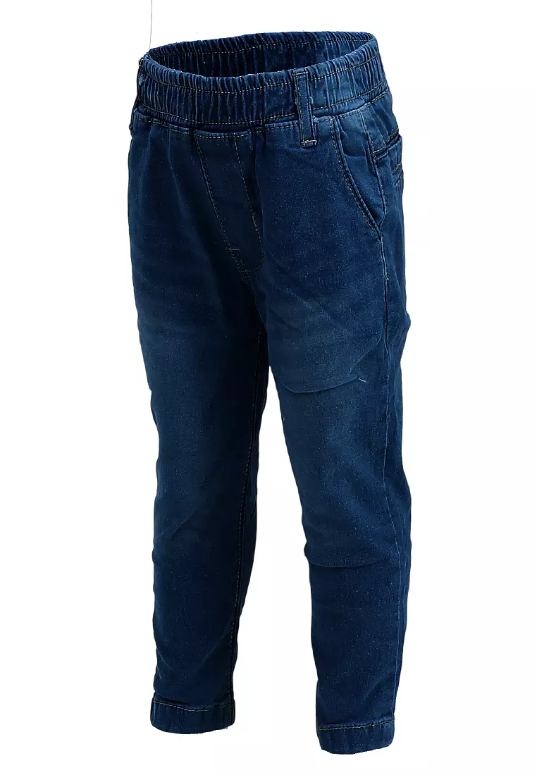 Wileen Celana Panjang Anak Unisex Skinny Jeans Motif Polos Kid Long Pants Material Denim ORIGINAL - Navy