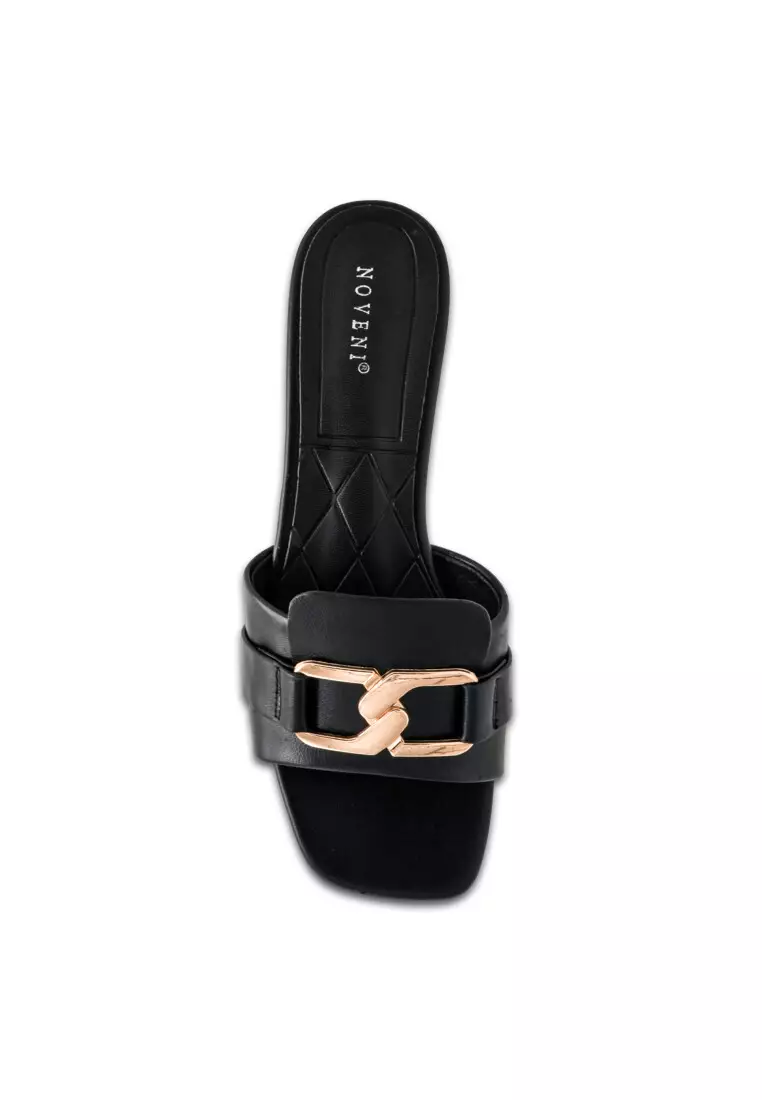 Women Slip On Faux Leather Fashion Heels - 240370215