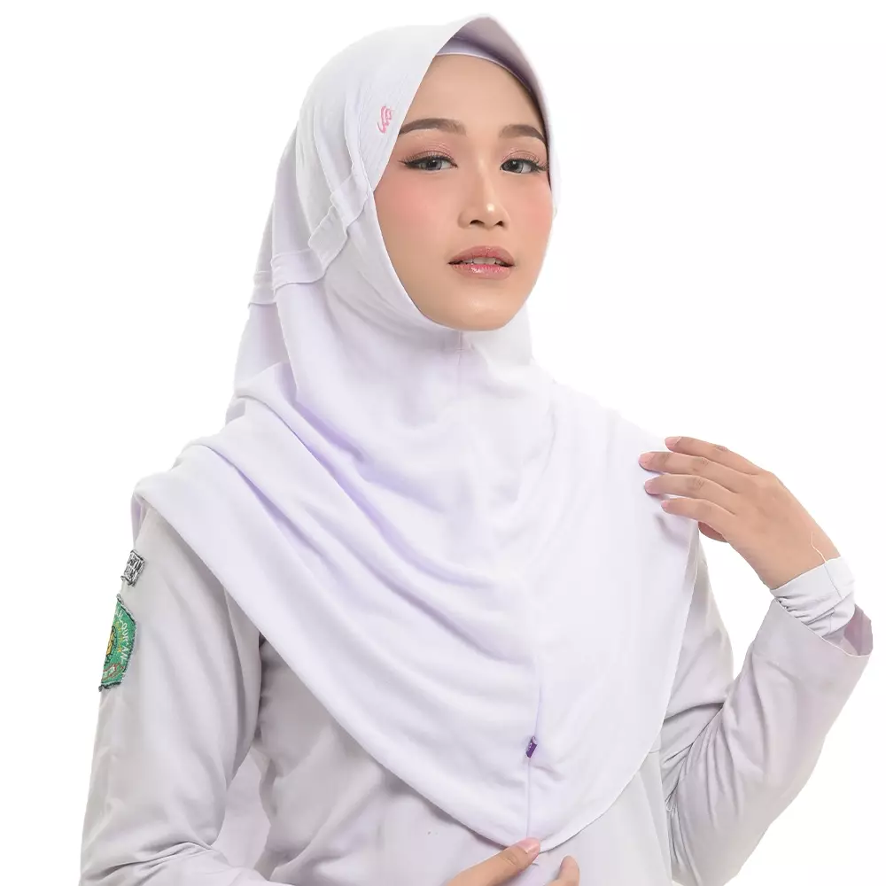 Rabbani - Kerudung Sekolah Instan Innova Lx - White M (New)