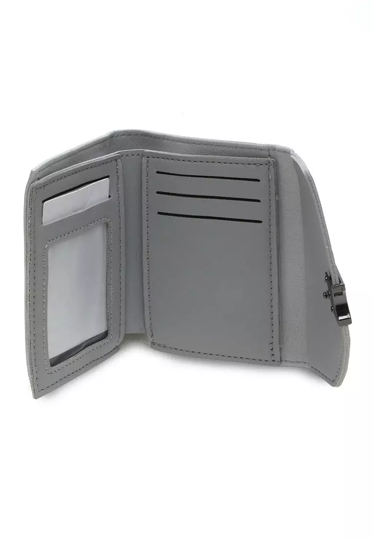 Small Wallet Design Simple Dompet Mini Wanita Premium Quality - Abu