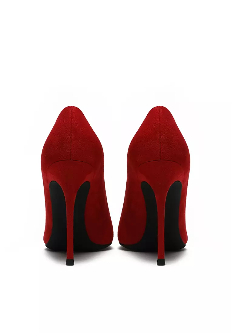 Red suede clearance pointed heels