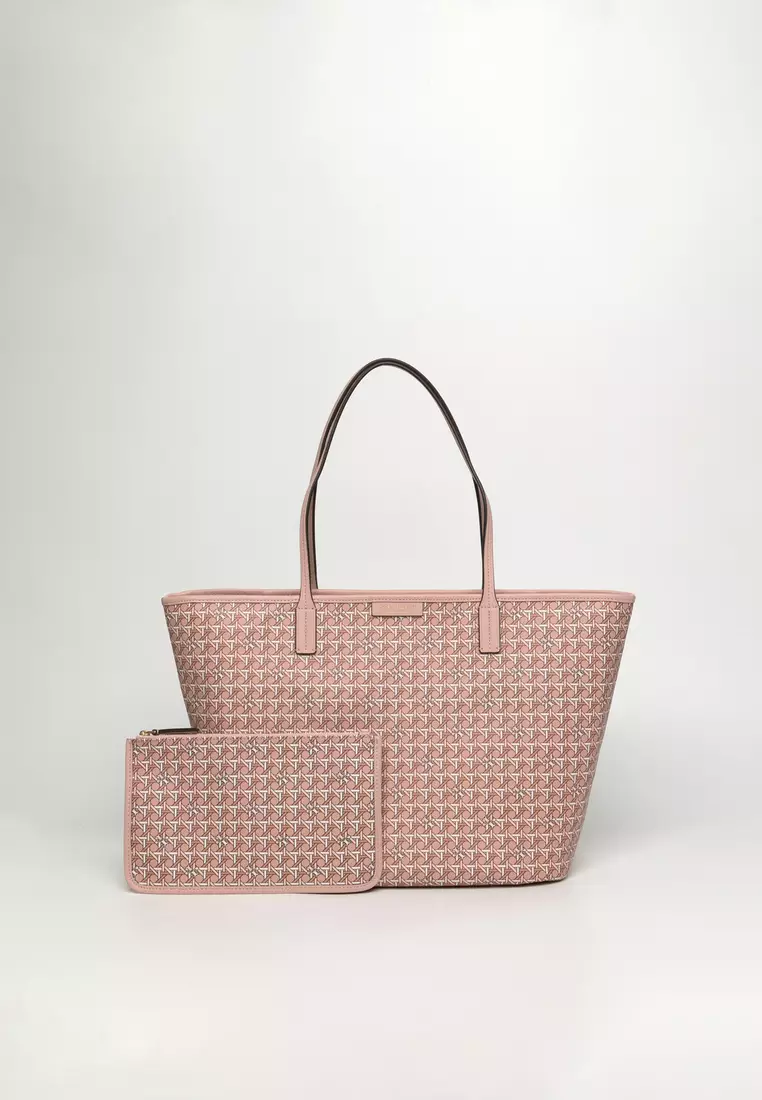 Pink tory burch tote sales