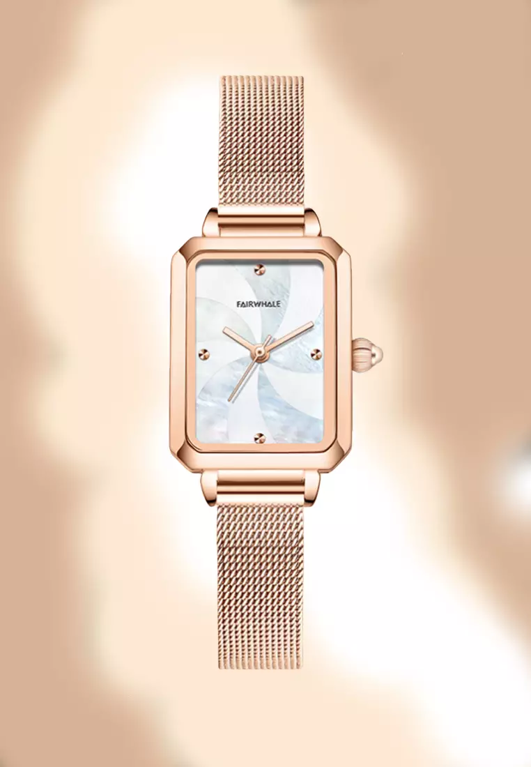 女士石英手錶，29 毫米，金屬錶鍊