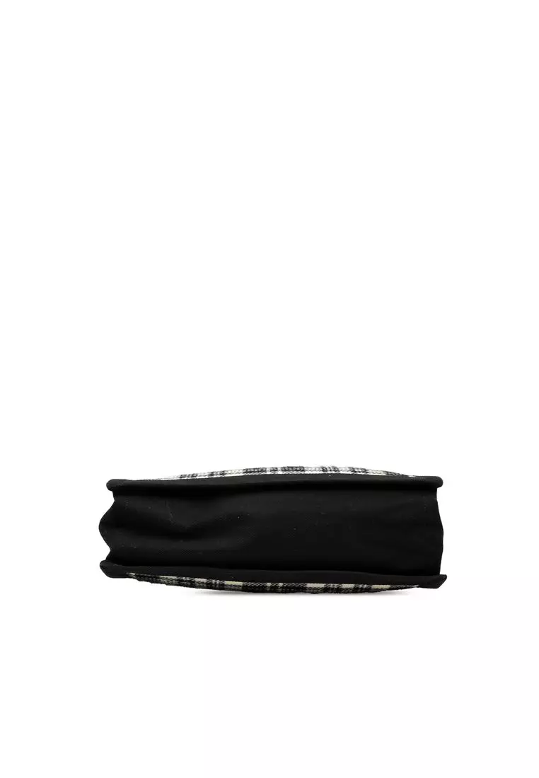 Pre-Loved Saint Laurent Plaid Wool Rive Gauche North South Tote