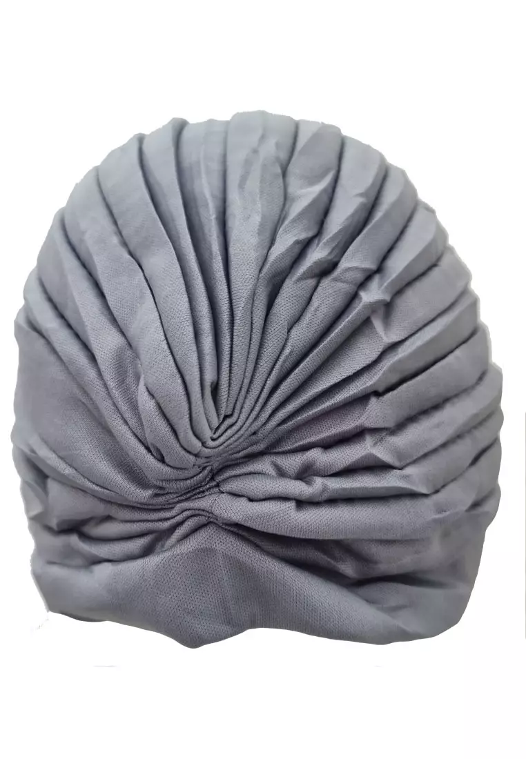 Plain Head Turban Wanita Light Grey