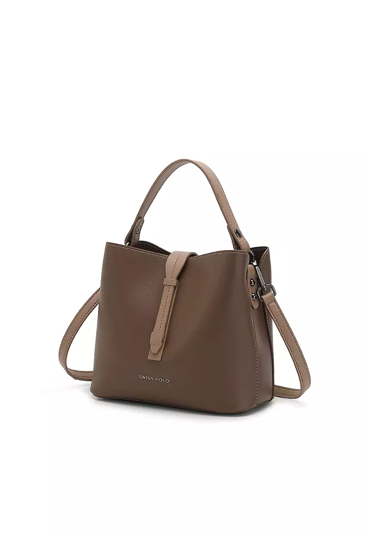 Women's Top Handle Bag / Sling Bag / Crossbody Bag - Coffee