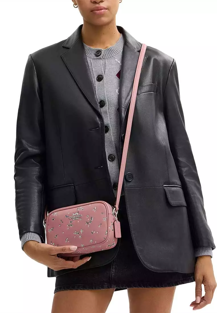 Mini Jamie Camera Bag With Star Print Silver/Dusty Pink Multi CCI73
