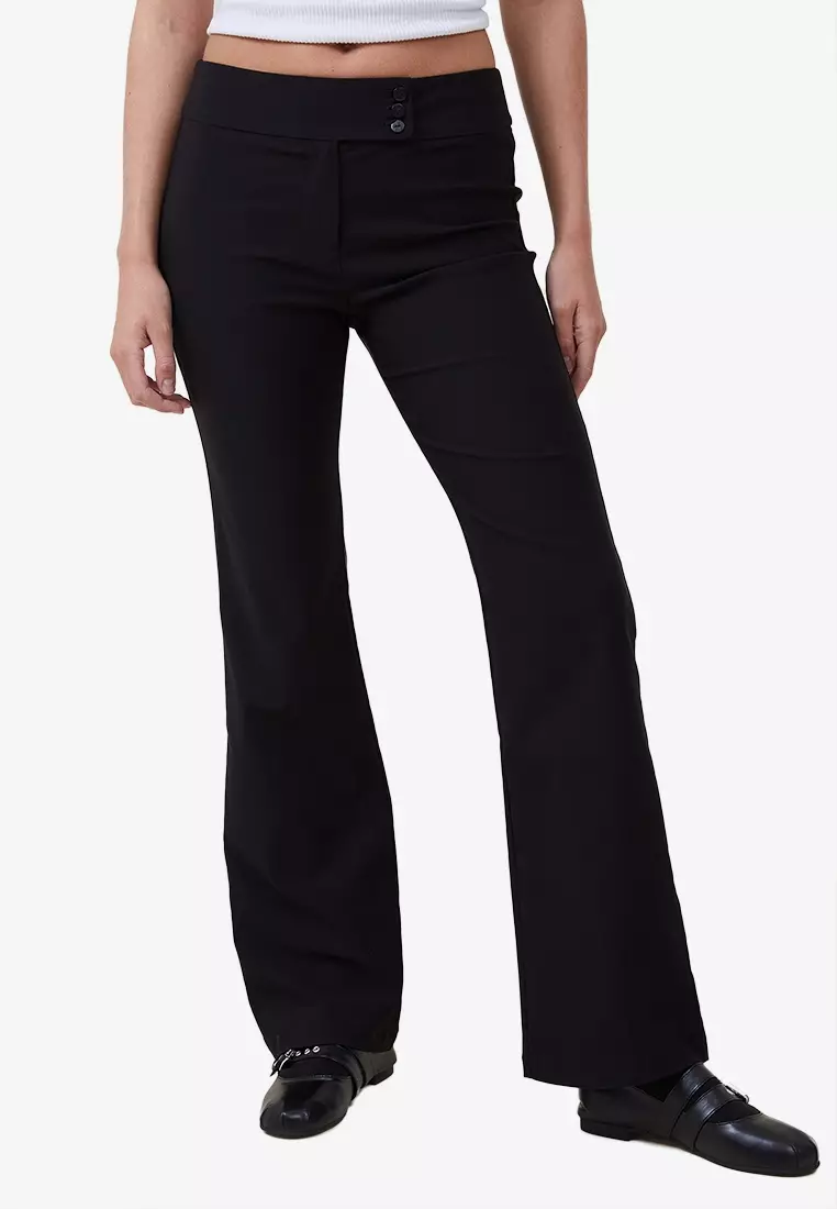 Cotton On Cotton On Low Rise Wide Leg Trousers in Black
