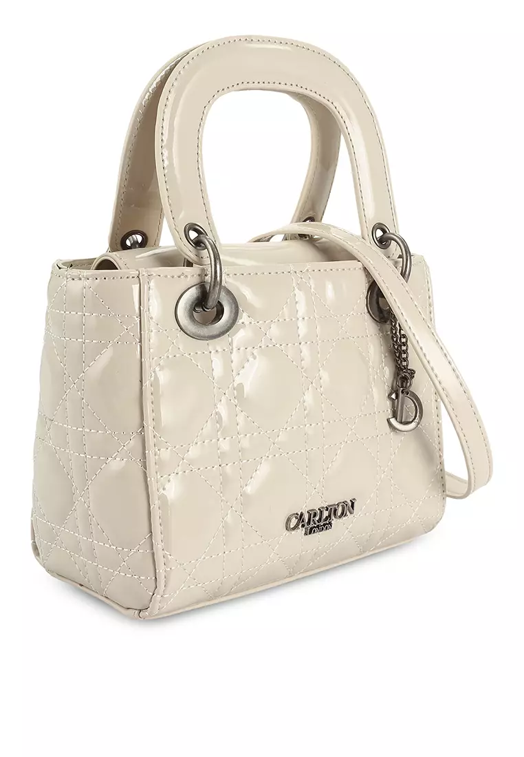 White sale patent bag