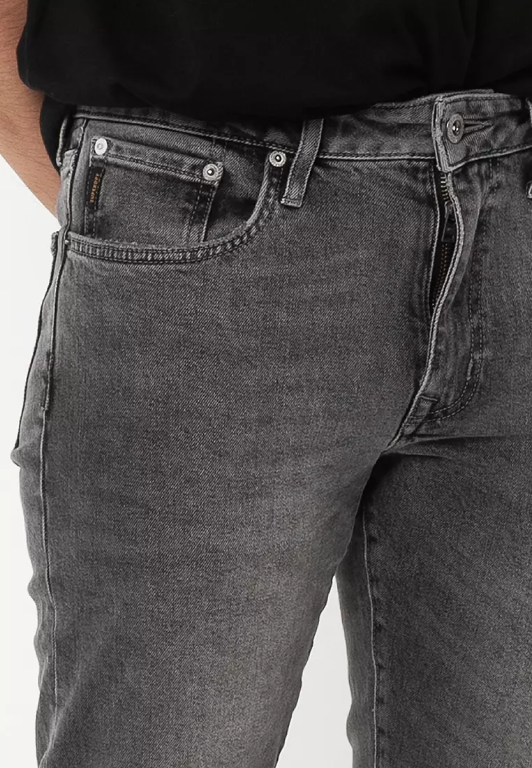 復古修身牛仔褲