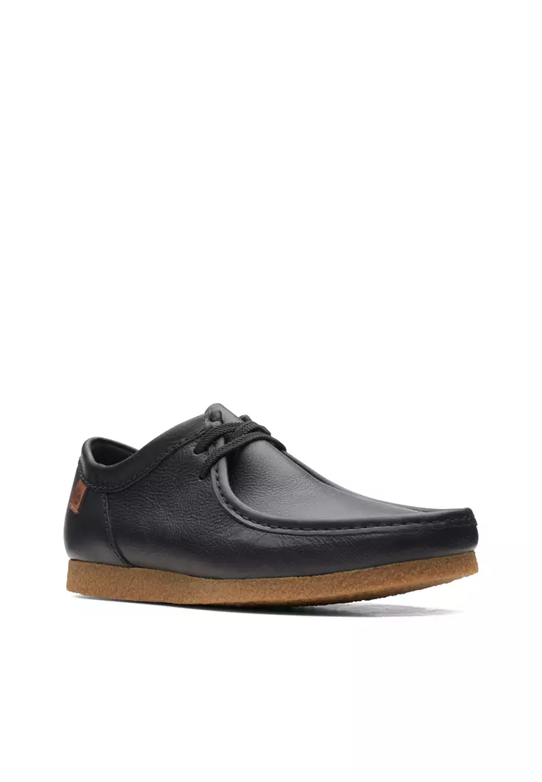 Buy Clarks Mens Shacre II Run Wallabee Shoes - Black Leather