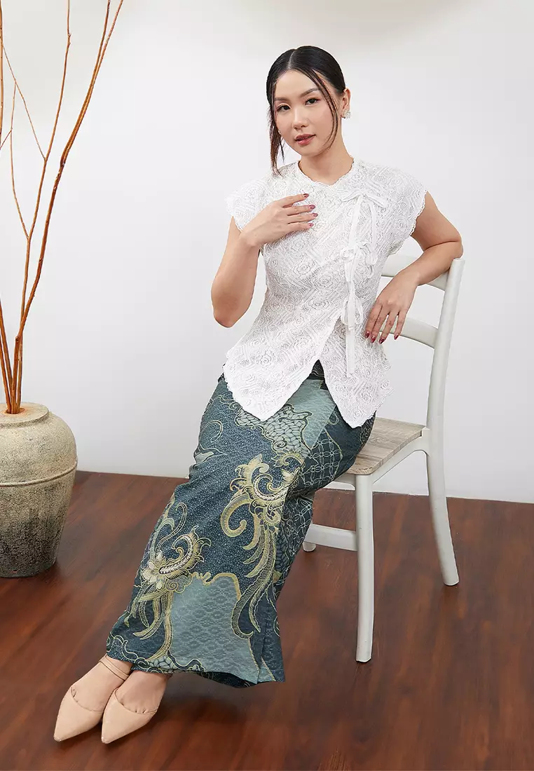 Enzy Batik Rok Batik Exclusive Bameswara - Sage
