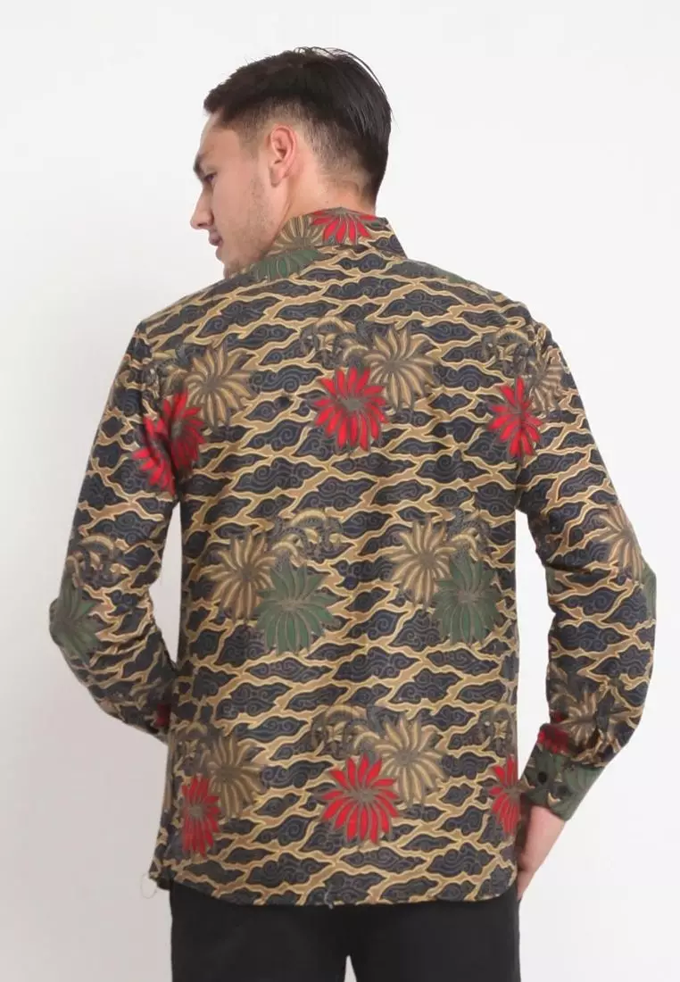 Mega Mendung Kemeja Batik Premium Pria Slimfit Elegan