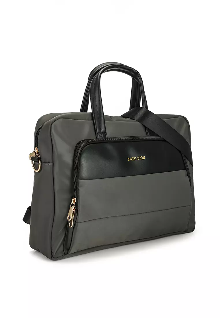 Trimmed Convertible Laptop Bag