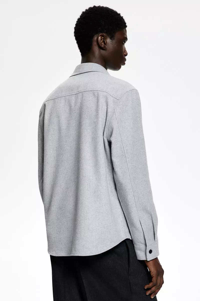 Regular Fit Felted overshirt