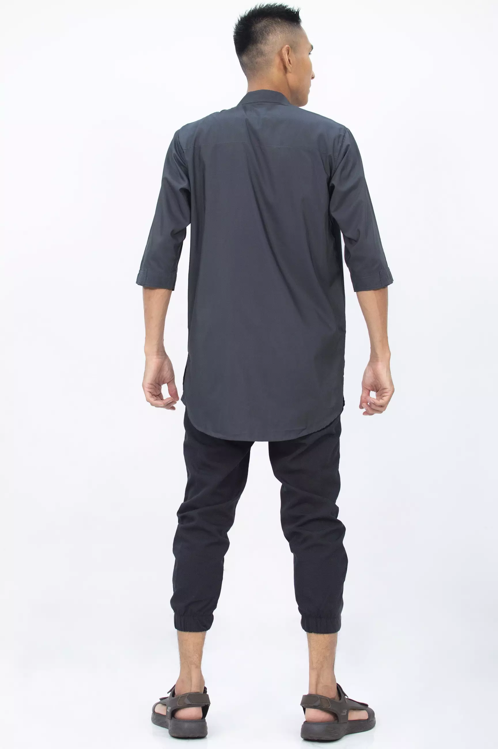 AMMAR Baju Koko Kurta Pakistan Busana Muslim Pria Fashion Muslim Pria Kurta Pria Kemeja Koko - ABU TUA