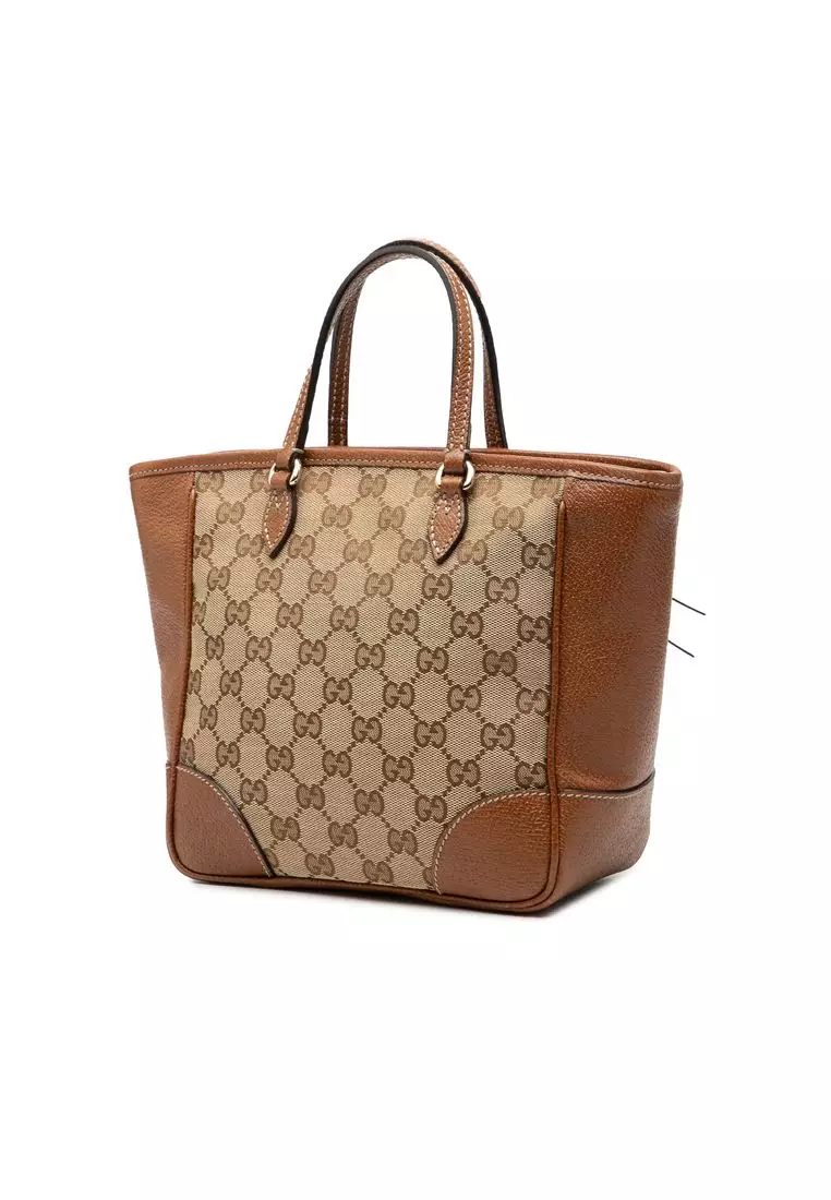 Pre-Loved Gucci Small Gg Canvas Bree Satchel