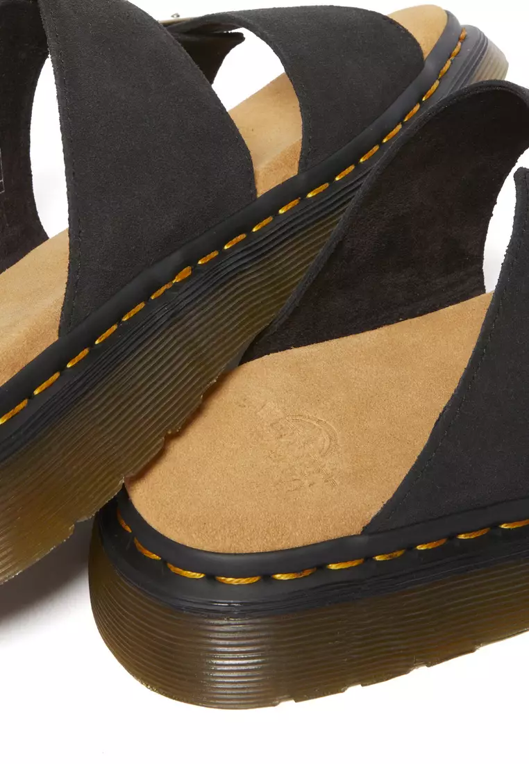 Josef Suede Slide Black Sandals Men