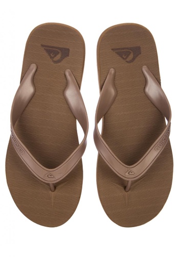 Quiksilver brown Carver II Deluxe Slippers 96F17SHE887BFDGS_1