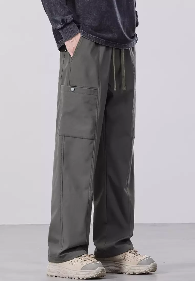 Drawstring Casual Cargo Trousers