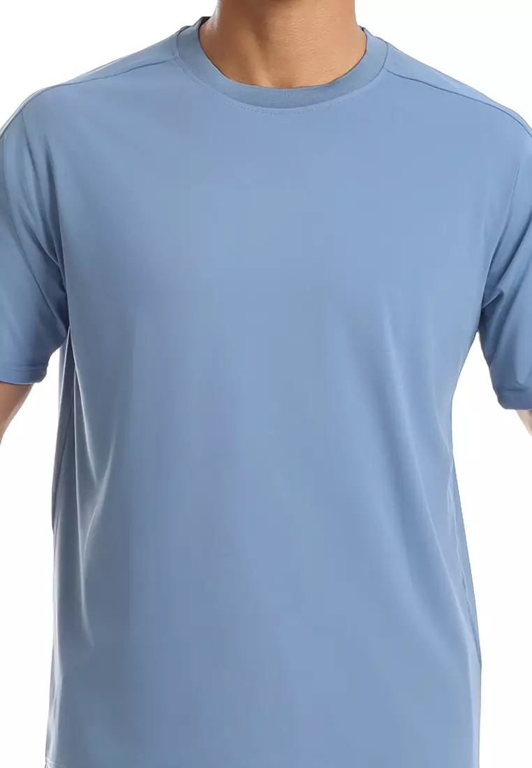 Forest Mens Stretchable Quick-Dry Sports Tee - 24160-38DustyBlue