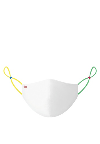 GQ Apparel white and yellow and green GQ Reusable Kids Face Mask (Yellow/Green strap) 281B7ES3CFE09CGS_1