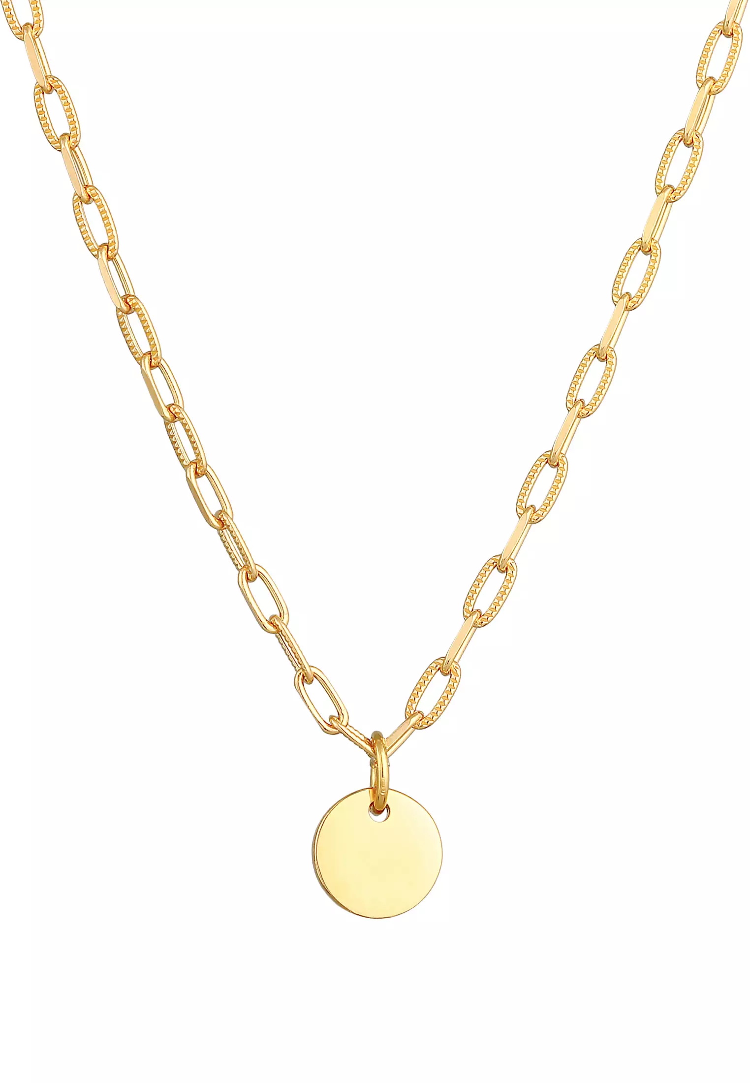 Elli Women's 925 Sterling Silver Gold Plated Y-Necklace Of Length 45cm 0108720516_45 - Girls' Jewelry