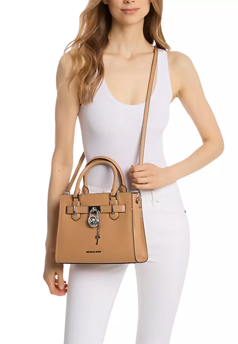 Michael Kors Hamilton Small Leather Crossbody Satchel 35S3SHMS1L